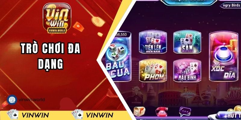 Trò chơi đa dạng các loại hình không nhàm chán